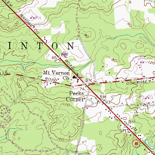 Topographic Map of Mount Vernon Church, NJ