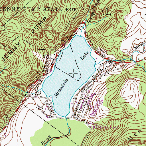 Topographic Map of Mountain Lake, NJ