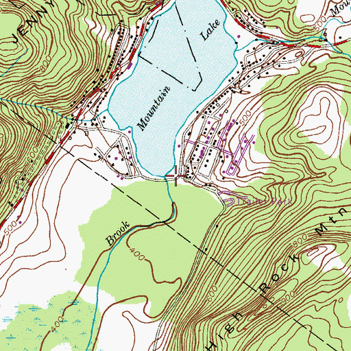 Topographic Map of Mountain Lake, NJ