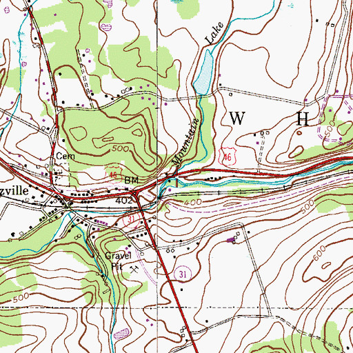 Topographic Map of Mountain Lake Brook, NJ