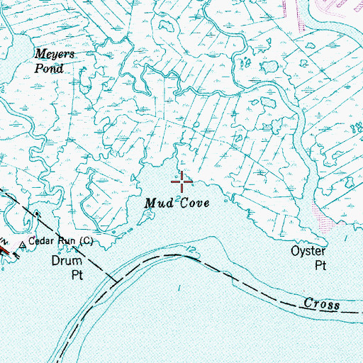 Topographic Map of Mud Cove, NJ