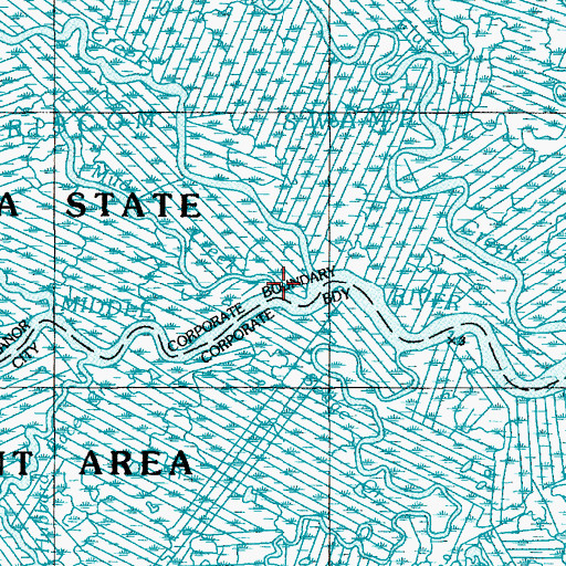 Topographic Map of Mud Creek, NJ
