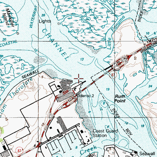 Topographic Map of Mud Creek (historical), NJ