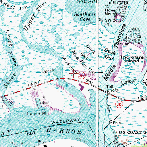 Topographic Map of Mud Hen Bar, NJ