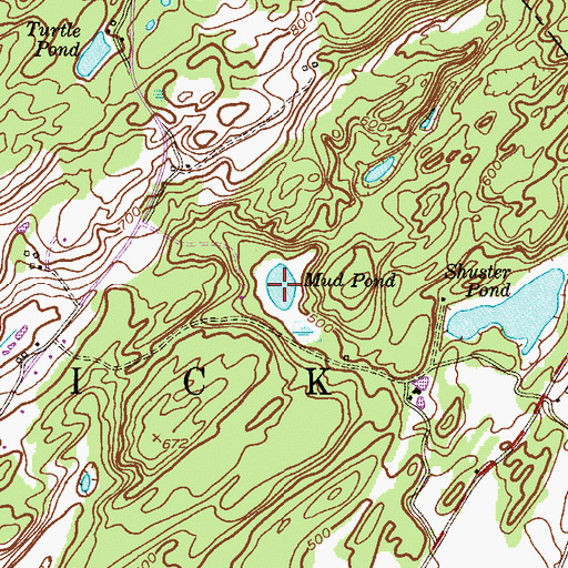 Topographic Map of Mud Pond, NJ