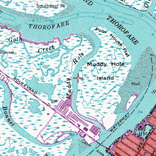 Topographic Map of Muddy Hole, NJ