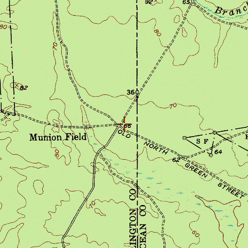 Topographic Map of Munion Field, NJ