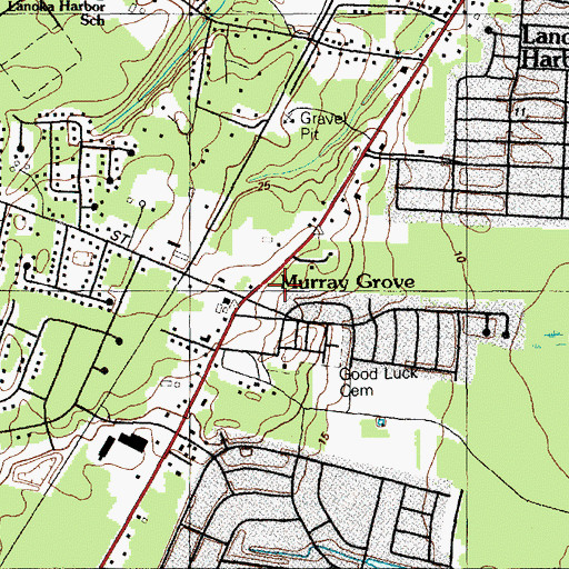 Topographic Map of Murray Grove, NJ