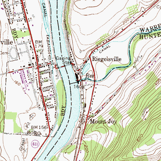 Topographic Map of Musconetcong River, NJ