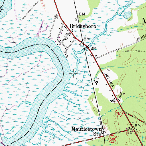 Topographic Map of Muskee Creek, NJ