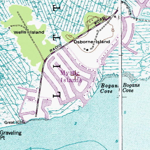 Topographic Map of Mystic Island, NJ
