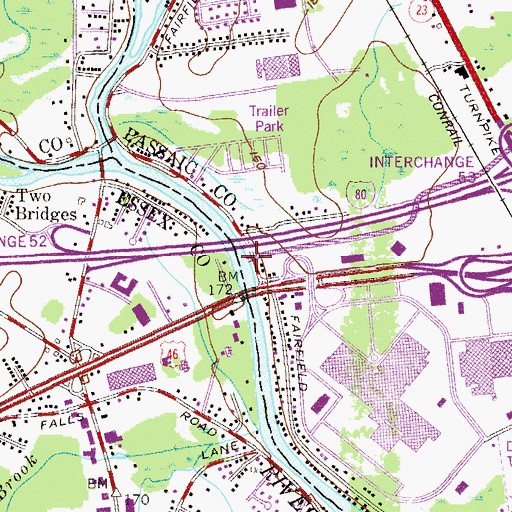 Topographic Map of Naachpunkt Brook, NJ