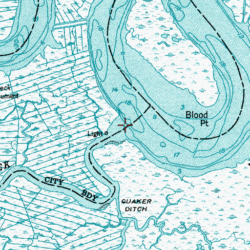 Topographic Map of Nacote Creek, NJ