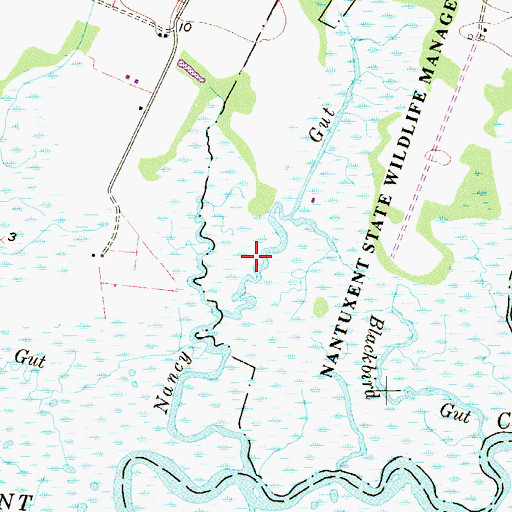 Topographic Map of Nancy Gut, NJ