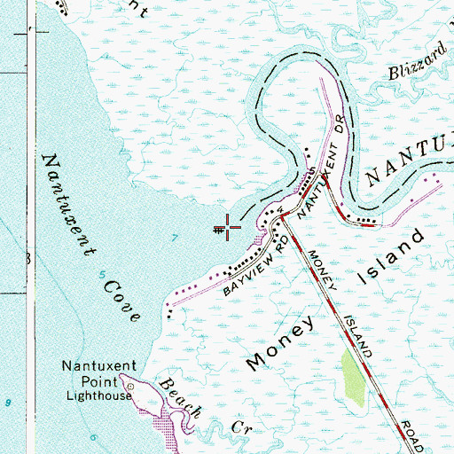 Topographic Map of Nantuxent Creek, NJ