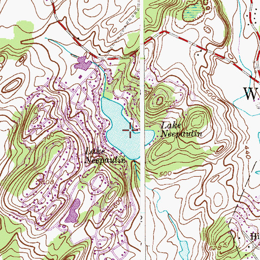 Topographic Map of Lake Neepaulin, NJ