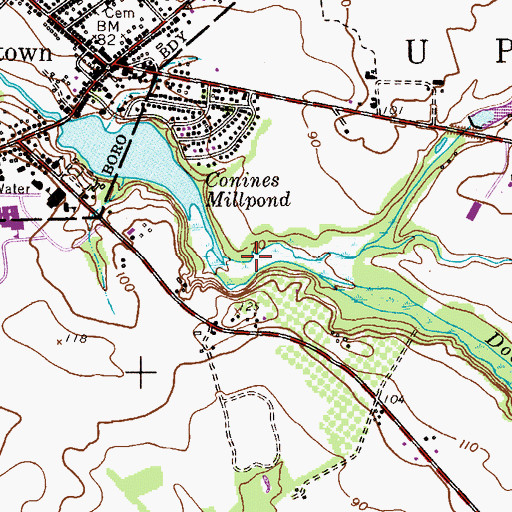 Topographic Map of Negro Run, NJ