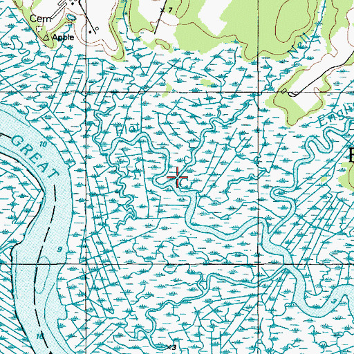 Topographic Map of Nell Run, NJ
