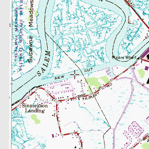 Topographic Map of New Cut, NJ