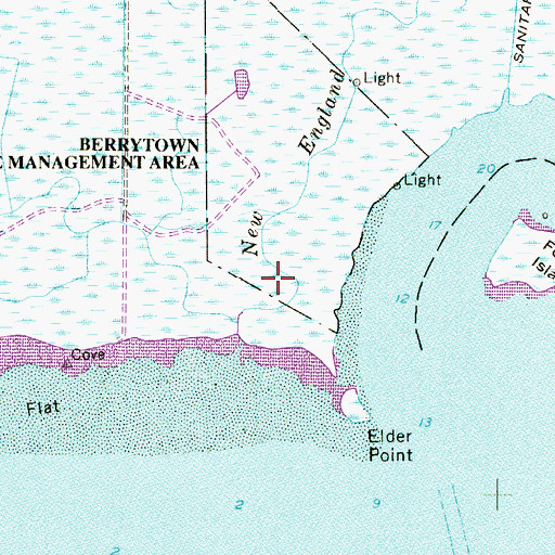 Topographic Map of New England Creek, NJ
