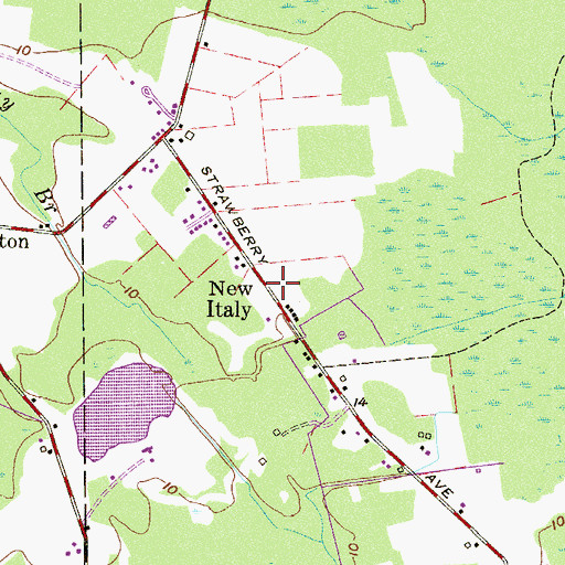 Topographic Map of New Italy, NJ