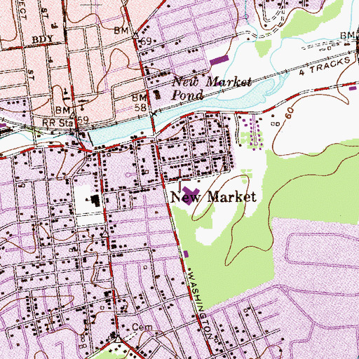 Topographic Map of New Market, NJ