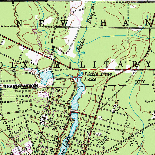 Topographic Map of Newbold Run, NJ