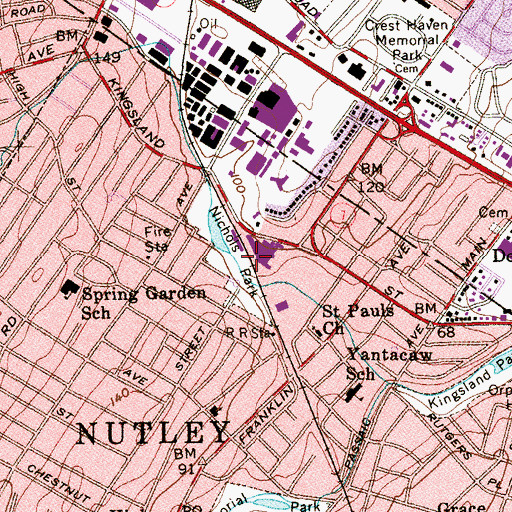 Topographic Map of Nichols Park, NJ