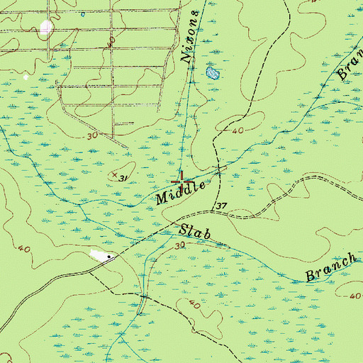 Topographic Map of Nixons Branch, NJ