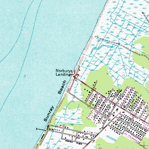 Topographic Map of Norburys Landing, NJ