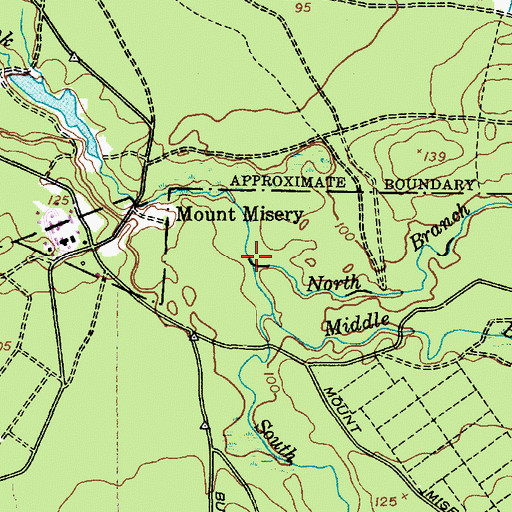 Topographic Map of North Branch Mount Misery Brook, NJ