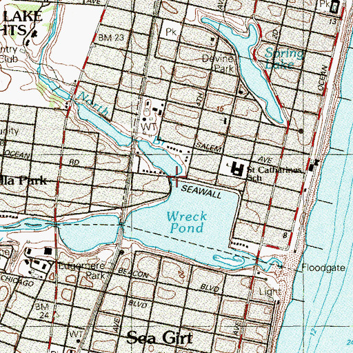 Topographic Map of North Branch Wreck Pond Brook, NJ