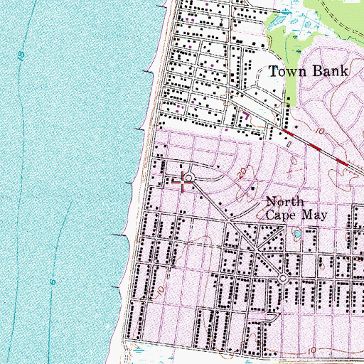 Topographic Map of North Cape May, NJ