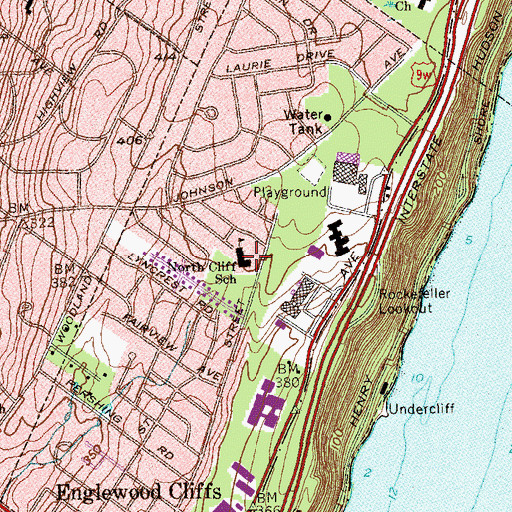 Topographic Map of Upper School Elementary School, NJ