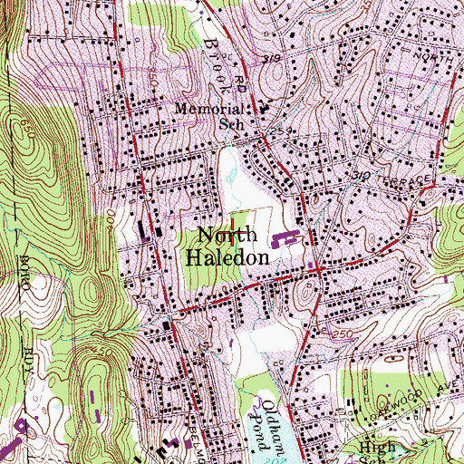 Topographic Map of North Haledon, NJ