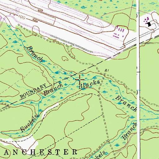 Topographic Map of North Ruckels Branch, NJ