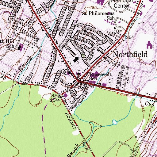 Topographic Map of Northfield, NJ