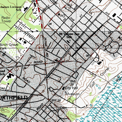 Topographic Map of Northfield, NJ