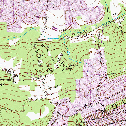 Topographic Map of Northover Camp, NJ