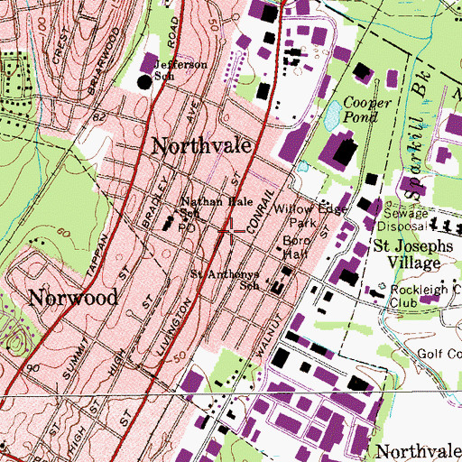Topographic Map of Northvale, NJ