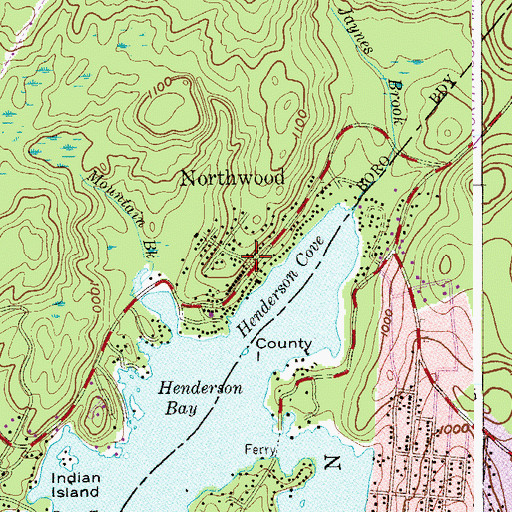 Topographic Map of Northwood, NJ