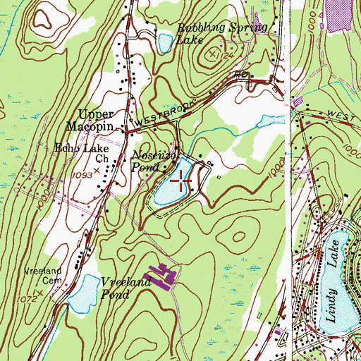 Topographic Map of Nosenzo Pond, NJ