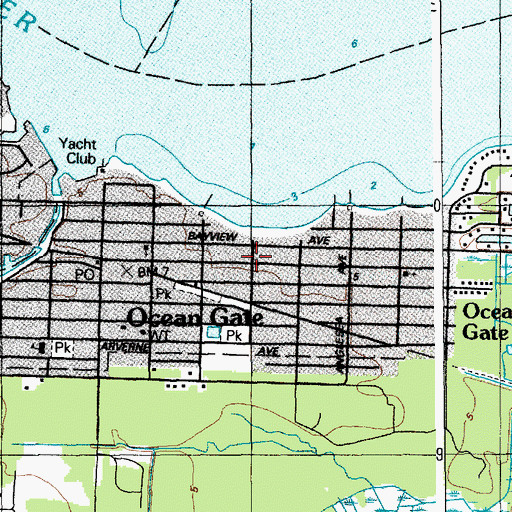 Topographic Map of Ocean Gate, NJ