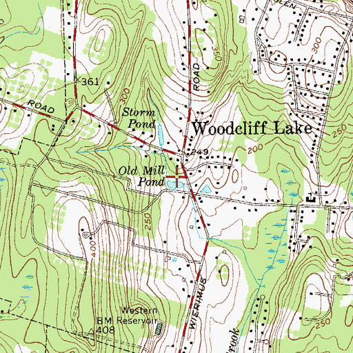 Topographic Map of Old Mill Pond, NJ