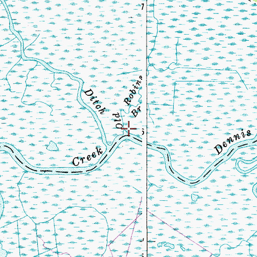 Topographic Map of Old Robins Branch, NJ