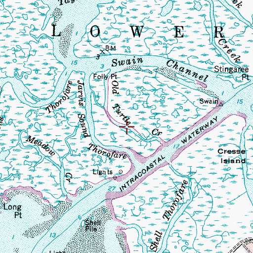 Topographic Map of Old Turtle Creek, NJ