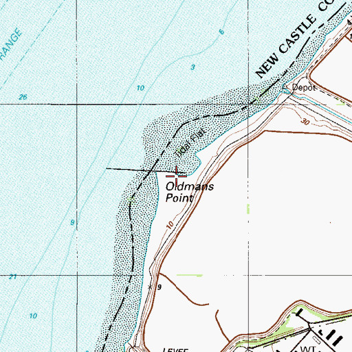 Topographic Map of Oldmans Point, NJ