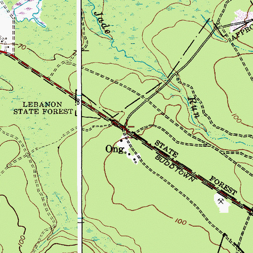 Topographic Map of Ong, NJ