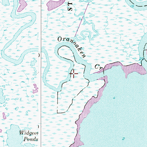 Topographic Map of Oranoaken Creek, NJ
