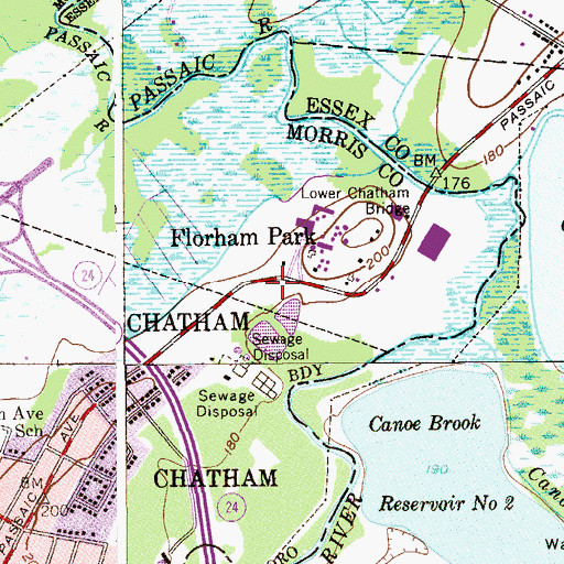 Topographic Map of Oratory School, NJ
